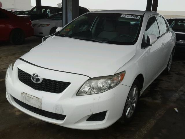 2T1BU4EE6AC437131 - 2010 TOYOTA COROLLA BA WHITE photo 2