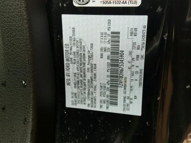 1ZVFT82H675345904 - 2007 FORD MUSTANG GT BLACK photo 10