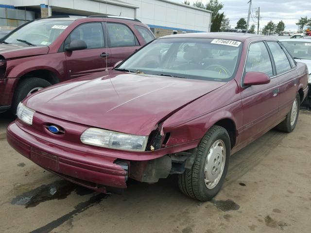 1FALP52U3PG252774 - 1993 FORD TAURUS GL MAROON photo 2