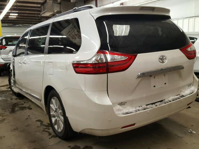 5TDDK3DC7FS122717 - 2015 TOYOTA SIENNA XLE WHITE photo 3