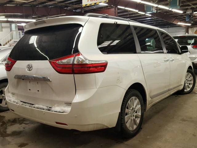 5TDDK3DC7FS122717 - 2015 TOYOTA SIENNA XLE WHITE photo 4