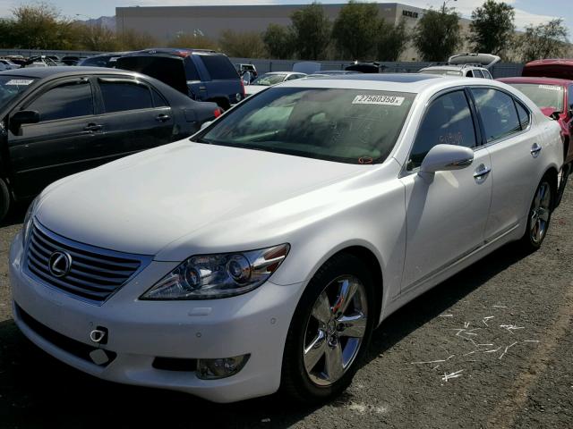 JTHGL5EF1A5040610 - 2010 LEXUS LS 460L WHITE photo 2