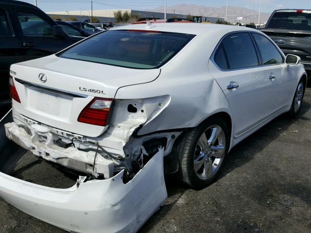 JTHGL5EF1A5040610 - 2010 LEXUS LS 460L WHITE photo 4