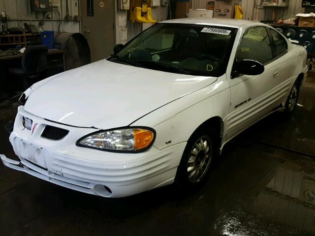 1G2NE12E0XM778070 - 1999 PONTIAC GRAND AM S WHITE photo 2