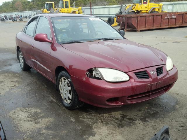 KMHJF35F3YU998663 - 2000 HYUNDAI ELANTRA GL RED photo 1