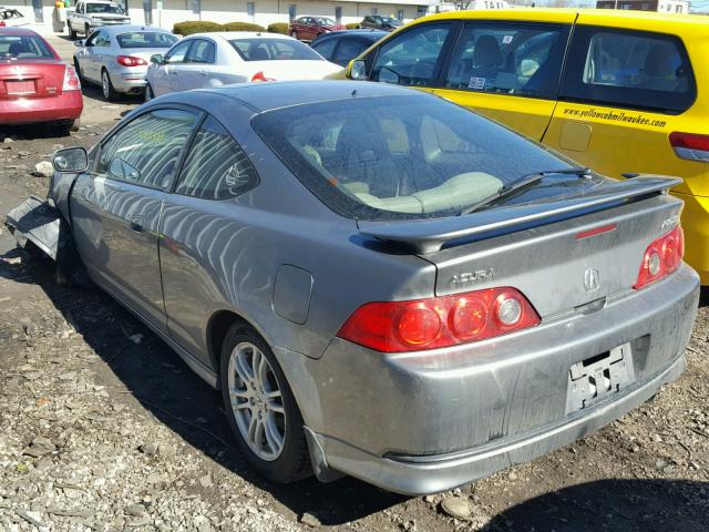 JH4DC54885S001011 - 2005 ACURA RSX GRAY photo 3