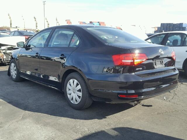 3VW2K7AJ2FM416654 - 2015 VOLKSWAGEN JETTA BASE Սև լուսանկար 3