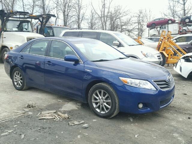 4T1BB3EK4BU136203 - 2011 TOYOTA CAMRY HYBR BLUE photo 1