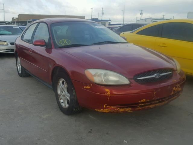 1FAFP56S4YA265219 - 2000 FORD TAURUS SEL BURGUNDY photo 1