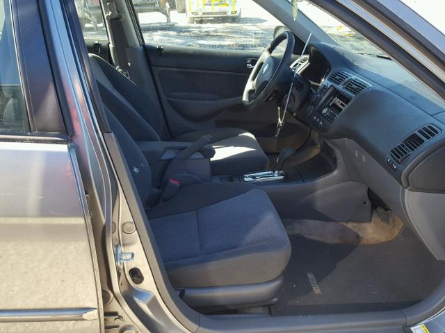 JHMES96654S015425 - 2004 HONDA CIVIC HYBR GRAY photo 5