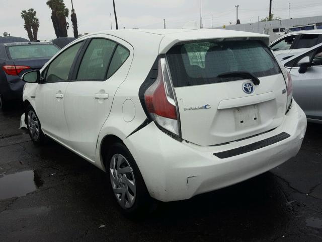 JTDKDTB37F1110455 - 2015 TOYOTA PRIUS C WHITE photo 3