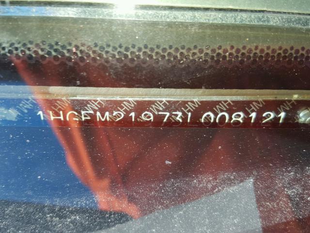 1HGEM21973L008121 - 2003 HONDA CIVIC EX ოქროსფერი ფოტო 10