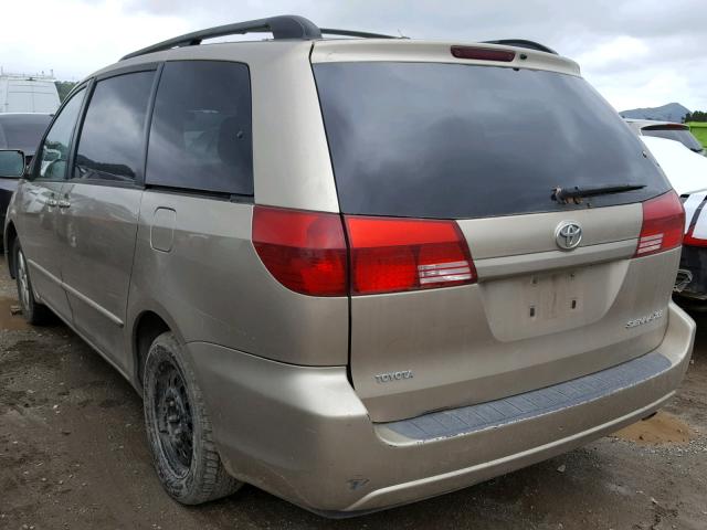 5TDZA22CX4S137067 - 2004 TOYOTA SIENNA XLE TAN photo 3