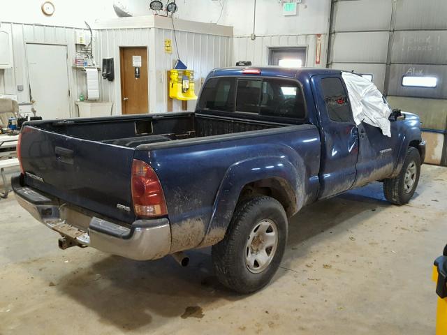 5TEUX42NX7Z445241 - 2007 TOYOTA TACOMA ACC BLUE photo 4