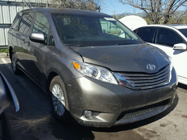 5TDYZ3DC3HS812139 - 2017 TOYOTA SIENNA XLE GRAY photo 1