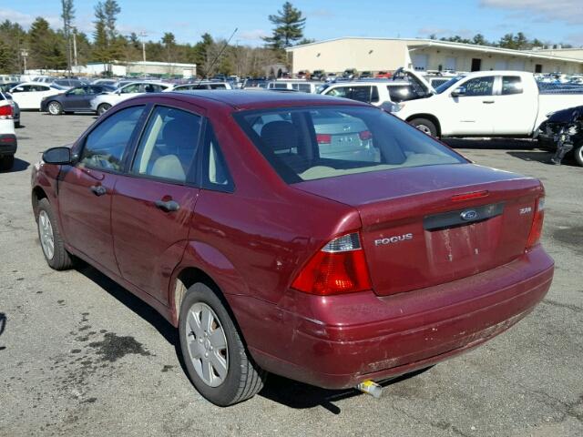 1FAHP34N57W162354 - 2007 FORD FOCUS ZX4 RED photo 3