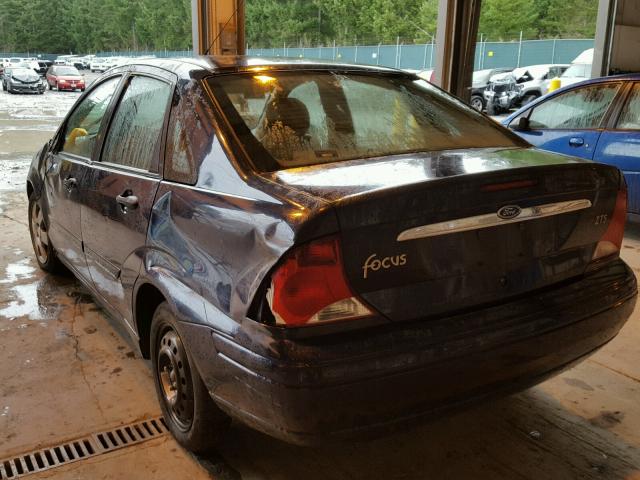 1FAFP38351W144346 - 2001 FORD FOCUS ZTS BLUE photo 3