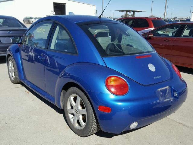 3VWCD31C14M417848 - 2004 VOLKSWAGEN NEW BEETLE BLUE photo 3