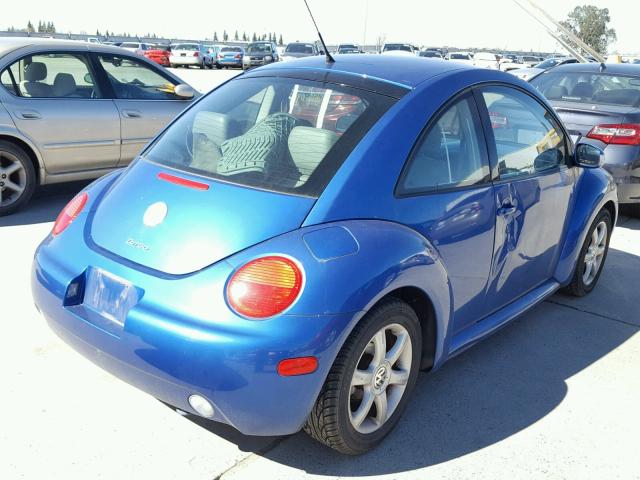 3VWCD31C14M417848 - 2004 VOLKSWAGEN NEW BEETLE BLUE photo 4