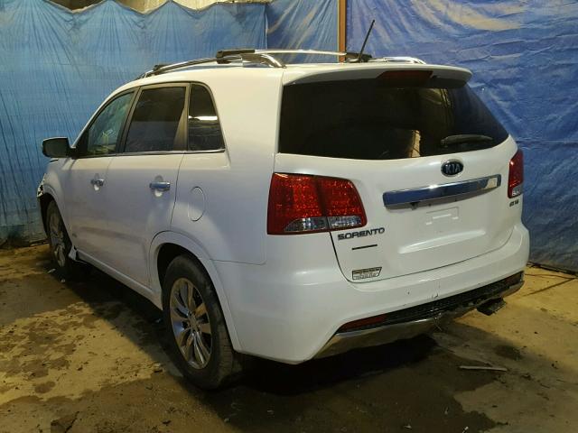 5XYKWDA2XBG130203 - 2011 KIA SORENTO SX WHITE photo 3