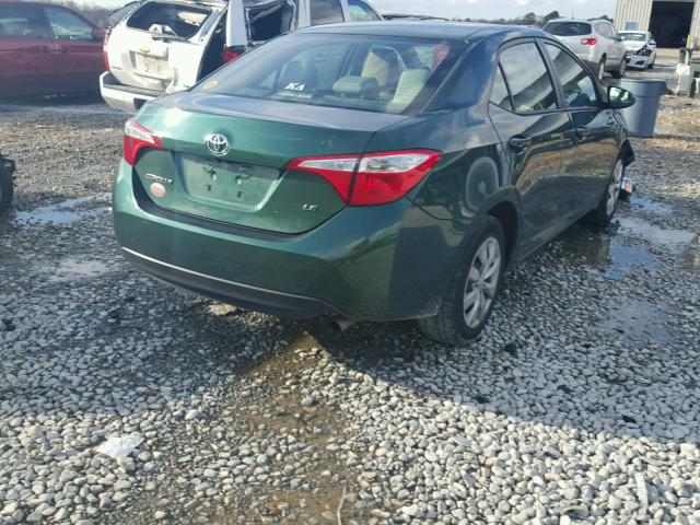 2T1BURHE3FC298155 - 2015 TOYOTA COROLLA L GREEN photo 4