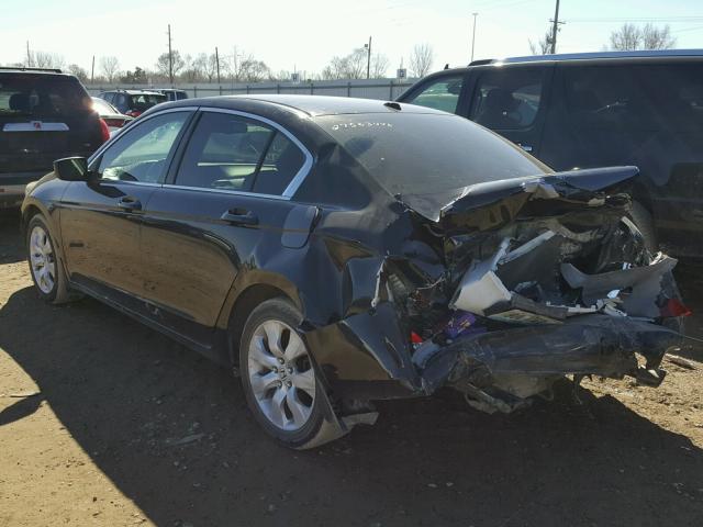 1HGCP26829A017683 - 2009 HONDA ACCORD EXL BLACK photo 3