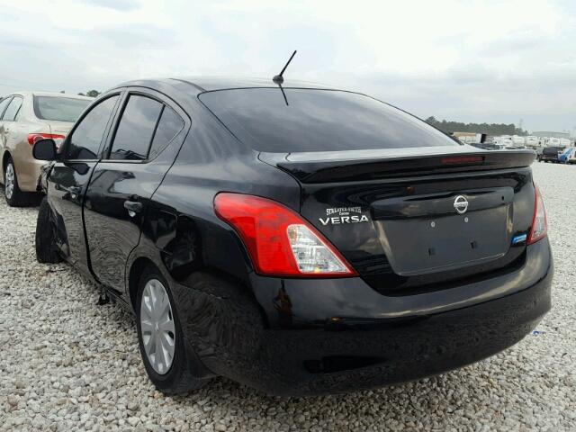 3N1CN7AP1EL856262 - 2014 NISSAN VERSA BLACK photo 3