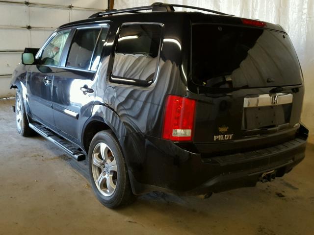 5FNYF4H61CB007305 - 2012 HONDA PILOT EXL BLACK photo 3