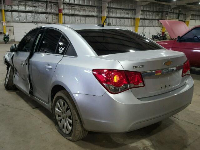 1G1PC5SH0B7102634 - 2011 CHEVROLET CRUZE LS SILVER photo 3