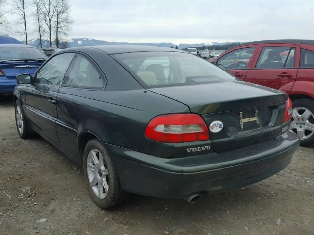 YV1NK53D31J026268 - 2001 VOLVO C70 TURBO GREEN photo 3