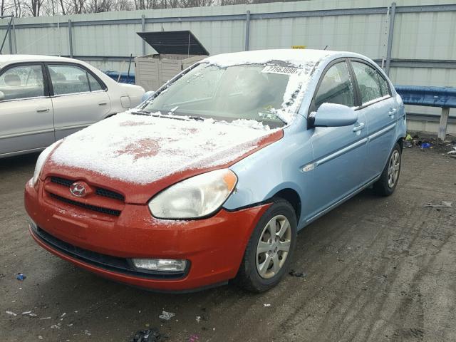 KMHCN46C37U157074 - 2007 HYUNDAI ACCENT GLS BLUE photo 2