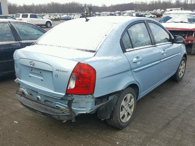 KMHCN46C37U157074 - 2007 HYUNDAI ACCENT GLS BLUE photo 4