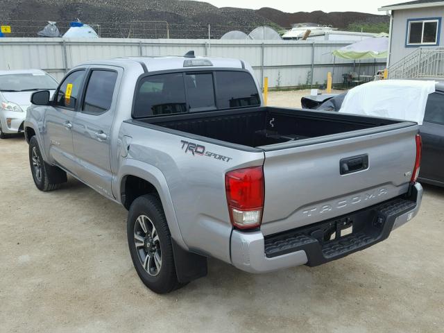 3TMAZ5CN9GM015893 - 2016 TOYOTA TACOMA DOU SILVER photo 3