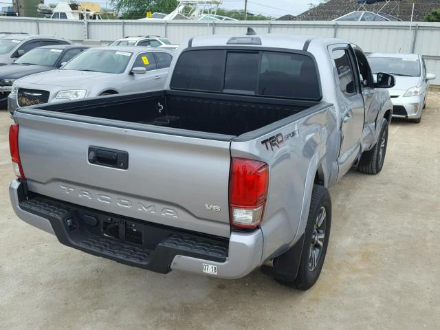 3TMAZ5CN9GM015893 - 2016 TOYOTA TACOMA DOU SILVER photo 4