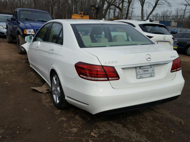 WDDHF8JB7EA881478 - 2014 MERCEDES-BENZ E 350 4MAT WHITE photo 3