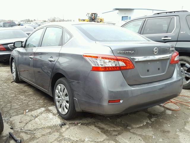 3N1AB7AP9FY288802 - 2015 NISSAN SENTRA S GRAY photo 3