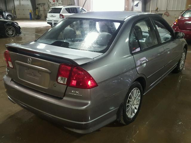 2HGES26765H594842 - 2005 HONDA CIVIC EX SILVER photo 4