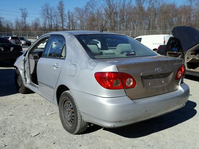 2T1BR32E28C905141 - 2008 TOYOTA COROLLA CE SILVER photo 3