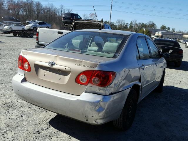 2T1BR32E28C905141 - 2008 TOYOTA COROLLA CE SILVER photo 4