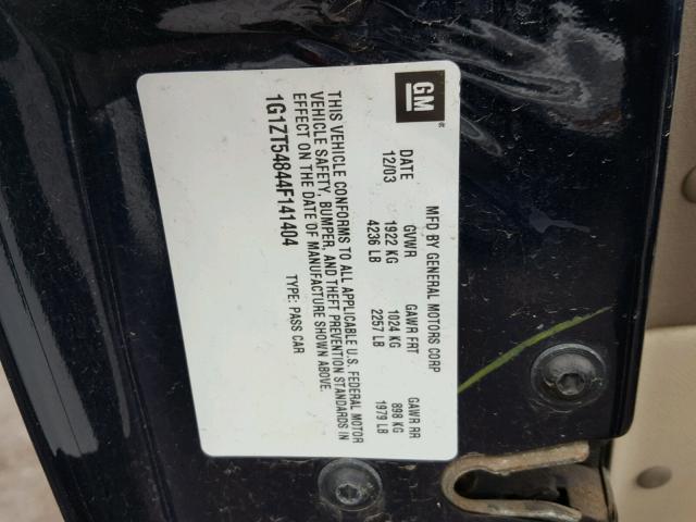 1G1ZT54844F141404 - 2004 CHEVROLET MALIBU LS ლურჯი ფოტო 10