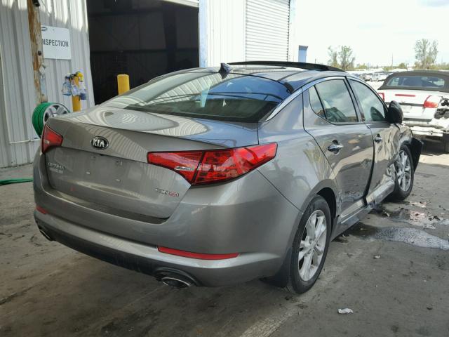 5XXGN4A78DG106199 - 2013 KIA OPTIMA EX GRAY photo 4