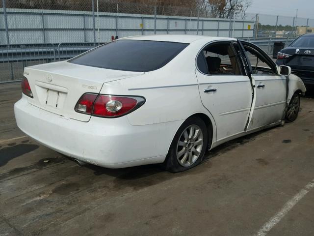 JTHBA30G745009399 - 2004 LEXUS ES 330 WHITE photo 4