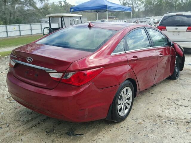 5NPEB4AC5CH362378 - 2012 HYUNDAI SONATA GLS BURGUNDY photo 4