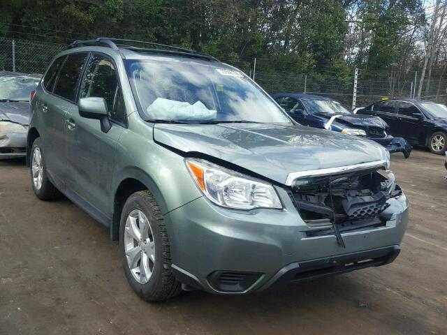 JF2SJAEC8EH423398 - 2014 SUBARU FORESTER 2 GREEN photo 1