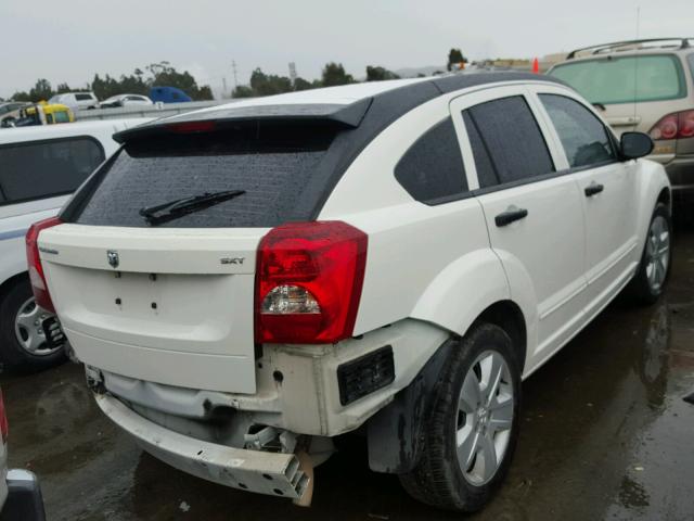 1B3HB48B77D559530 - 2007 DODGE CALIBER SX WHITE photo 4