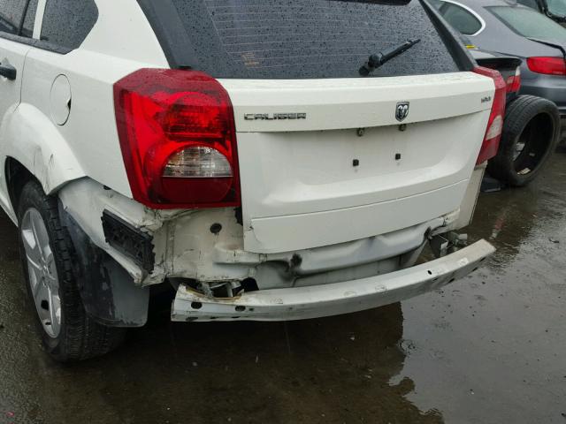 1B3HB48B77D559530 - 2007 DODGE CALIBER SX WHITE photo 9