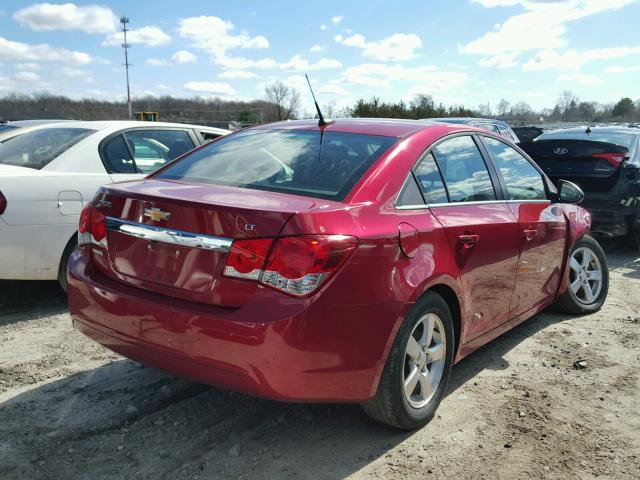 1G1PC5SBXE7111826 - 2014 CHEVROLET CRUZE LT RED photo 4