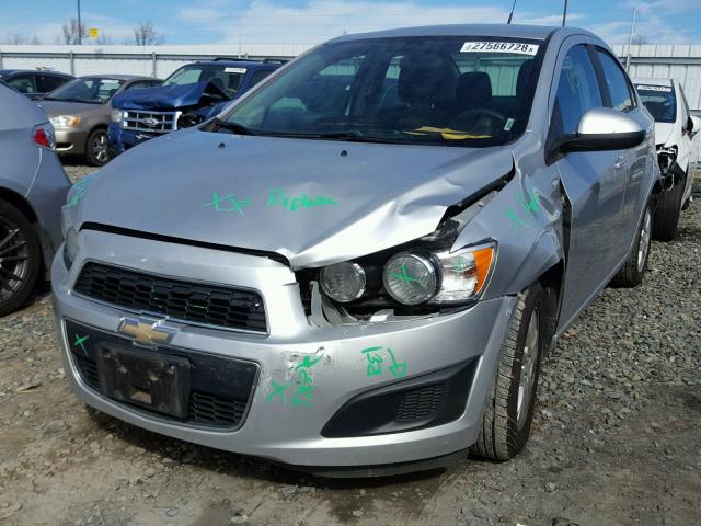 1G1JC5SH8E4185855 - 2014 CHEVROLET SONIC LT SILVER photo 2