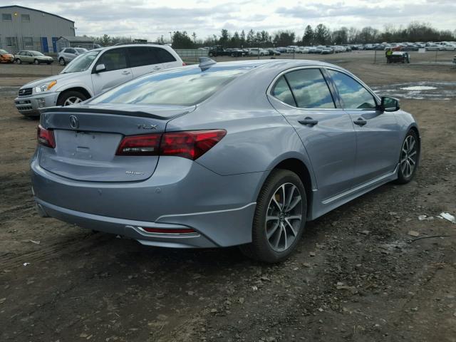 19UUB3F7XGA000319 - 2016 ACURA TLX ADVANC BLUE photo 4