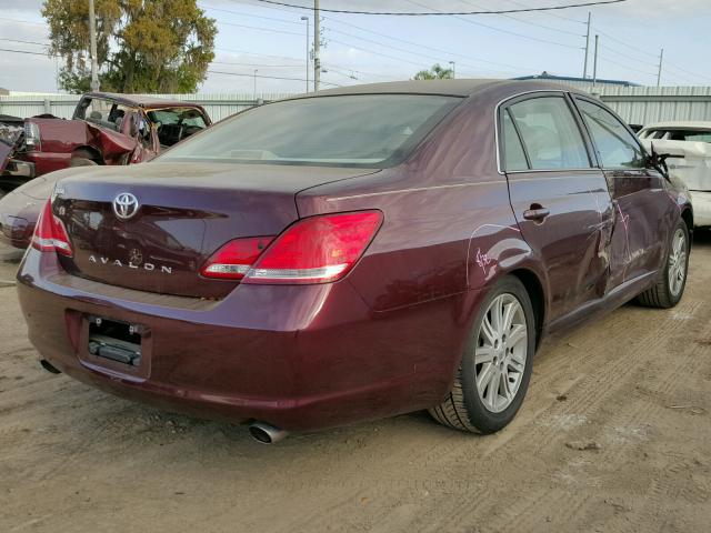 4T1BK36B95U062392 - 2005 TOYOTA AVALON XL MAROON photo 4